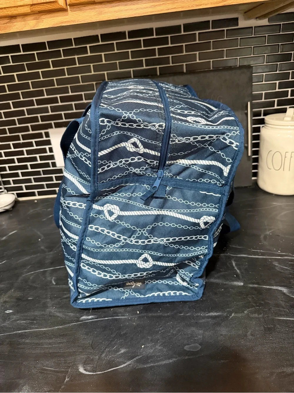 Nautical Rope Print Tote with 